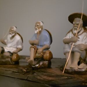 Handcrafted Fishermen Figurine Set